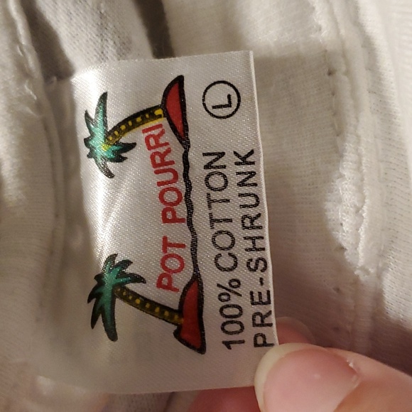 Vintage 80's Bahamas Souvenir T-Shirt Pot Pourri Label Large - Picture 8 of 11